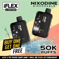 Juice Head IFlex Nixodine Wegwerp | 50K Trekjes, Triple Mesh